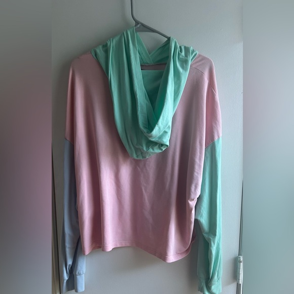 Color block, cropped hoodie - Picture 2 of 2